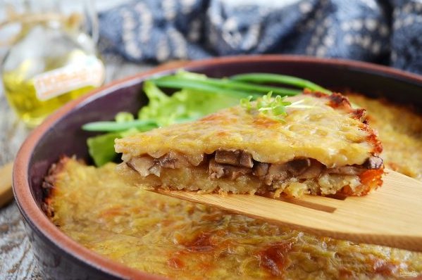 Картофельная запеканка с грибами - рецепты приготовления в духовке