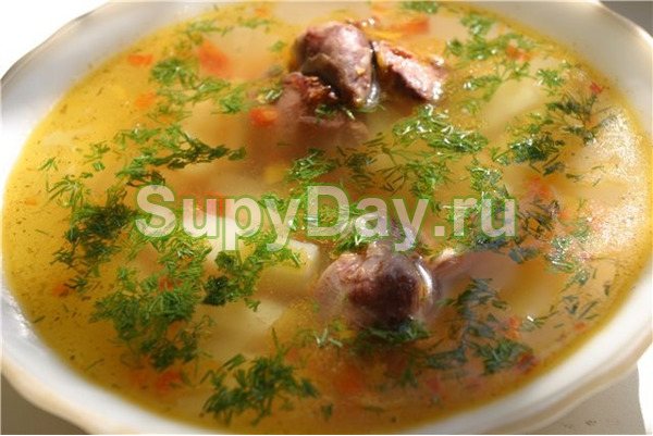Суп из куриных потрохов